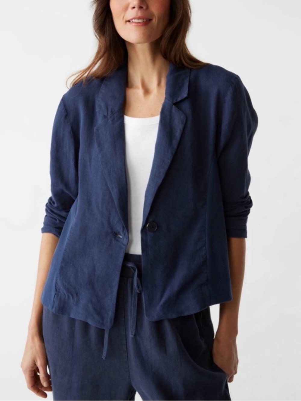 Michael Stars Pearson Linen Blazer - Nocturnal Size Small